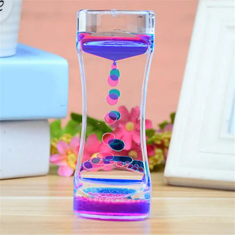 Liquid Motion Timer Bubbler Best Sensory Toy for Relaxation, Liquid Motion Timer Toy Floating Color Mini Lava Lamp Timer