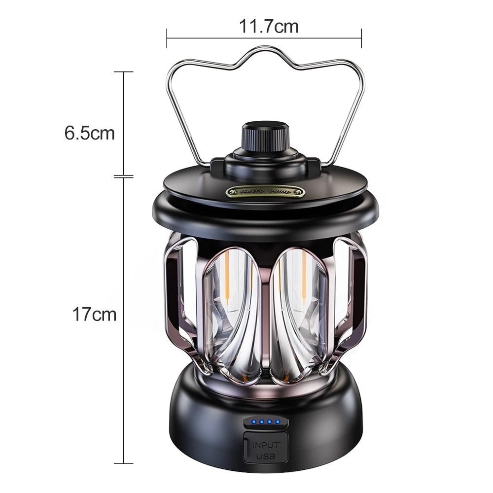 Retro Power Bank Camping LED Lamp