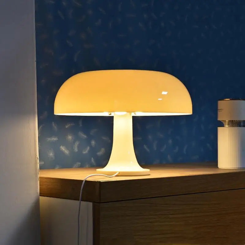 Solid Color Mushroom Table Lamp