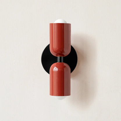 Minimalist Nordic Duo Color Black Double Head Wall Sconce