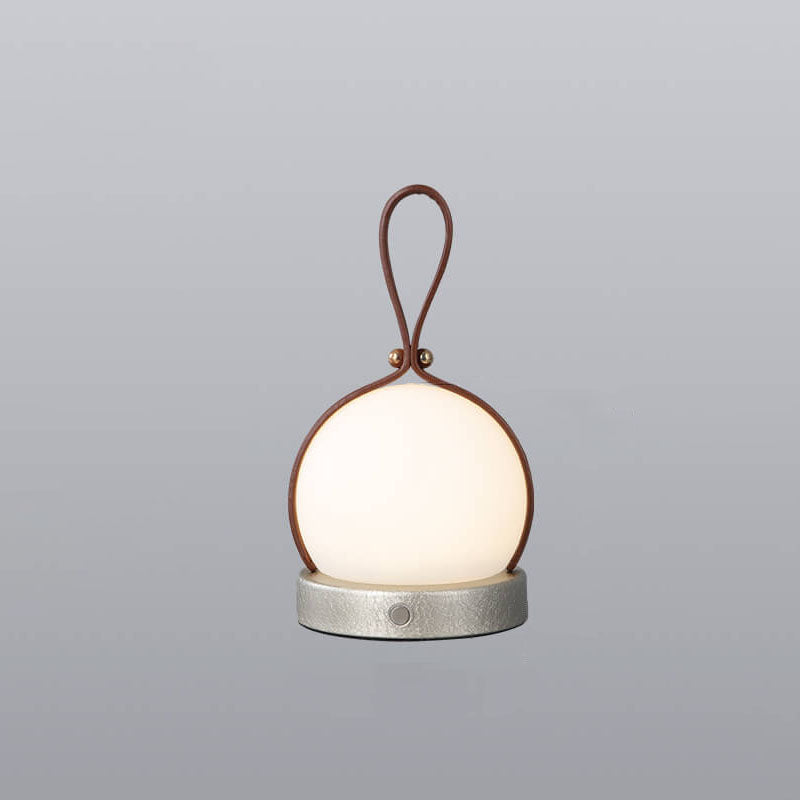 Portable Faux Leather LED Spherical Night Light