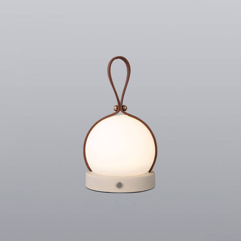 Portable Faux Leather LED Spherical Night Light