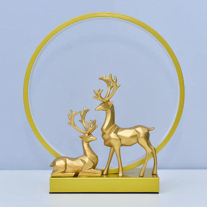 Nordic USB Dimmable Circle Deer LED Night Light Lamp