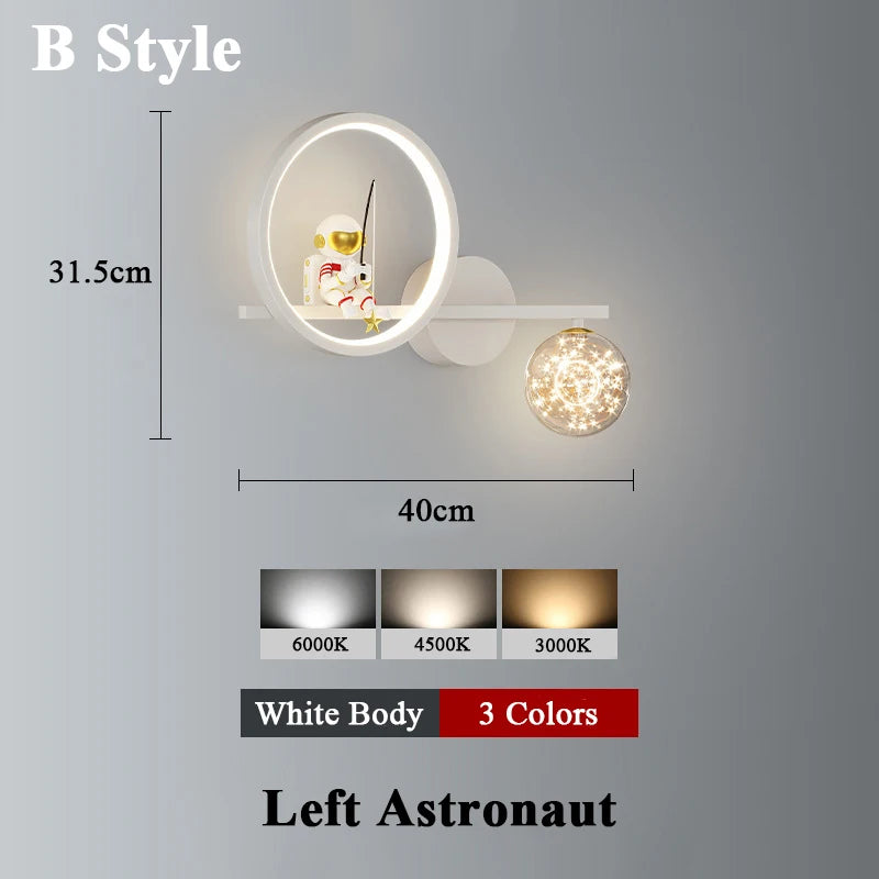 Space Sconce Star Projector Metal Wall Lamp