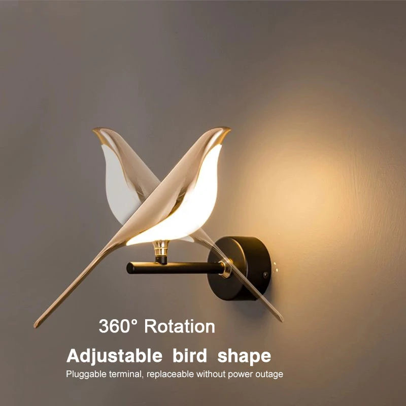 Creative Bird 360° Rotatable LED Wall Lamp