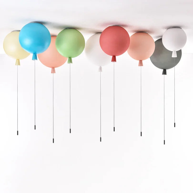 Creative Balloon Ceiling Lamp Children's Room Bedroom Restaurant Hallway Bedside Decoration Led Hanging Lights Color Lighting