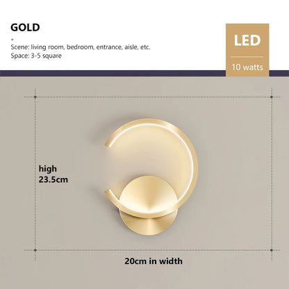 Nordic Double Round Solid Color Wall Lamp