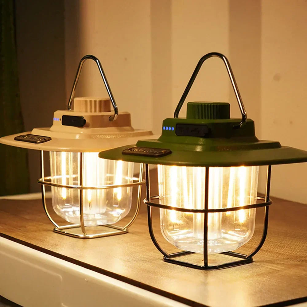 Retro Rechargeable LED Camping Lantern