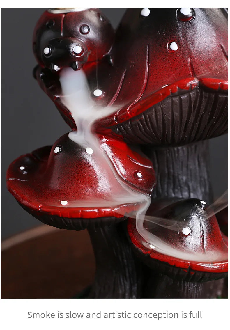 Mushroom Waterfall Backflow Incense Holder