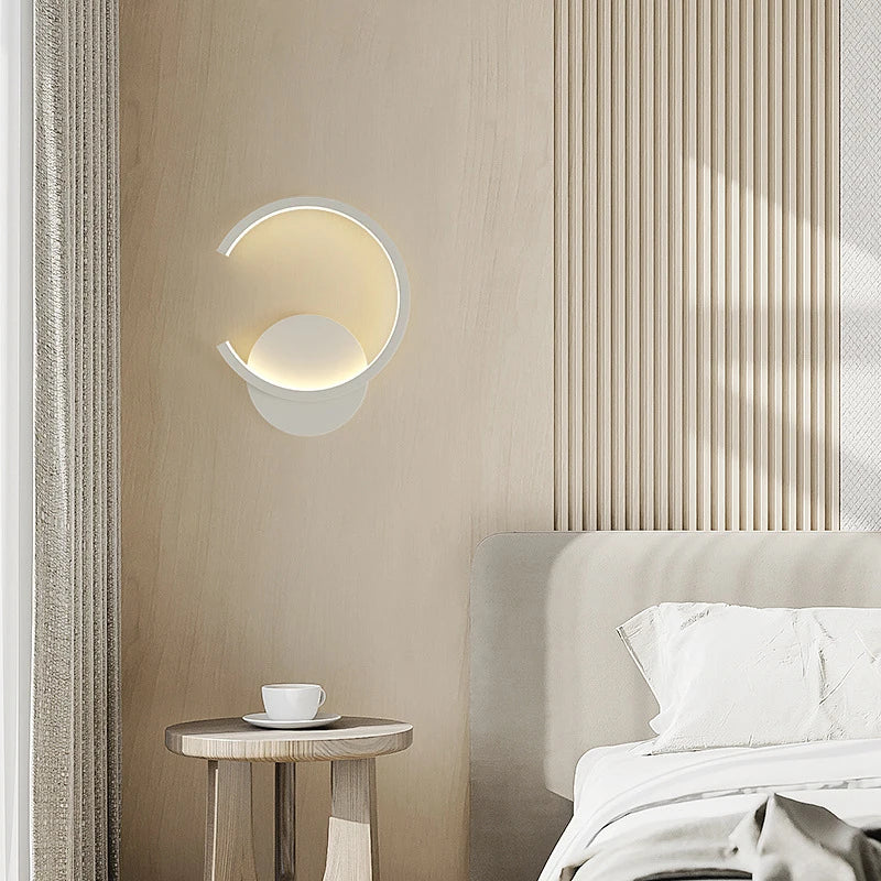 Nordic Double Round Solid Color Wall Lamp