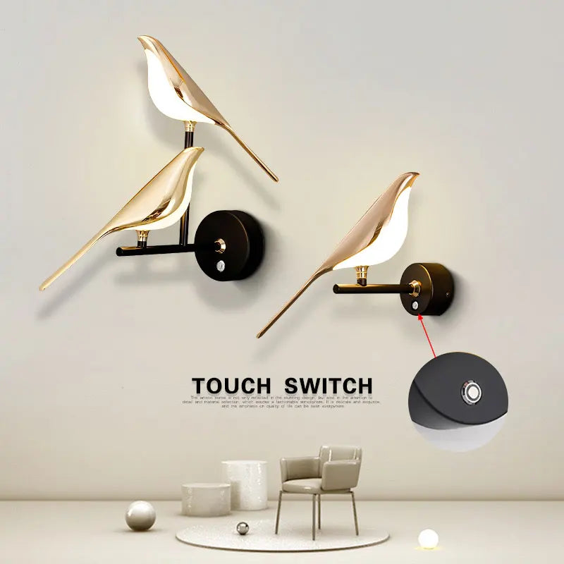 Creative Bird 360° Rotatable LED Wall Lamp