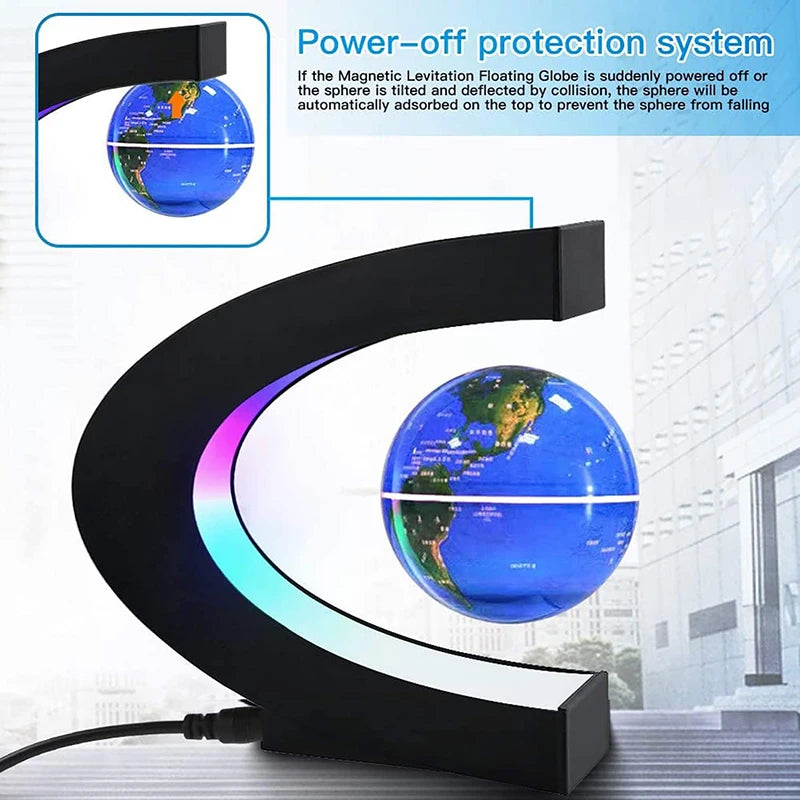 Magnetic Floating Levitation Globe with World Map