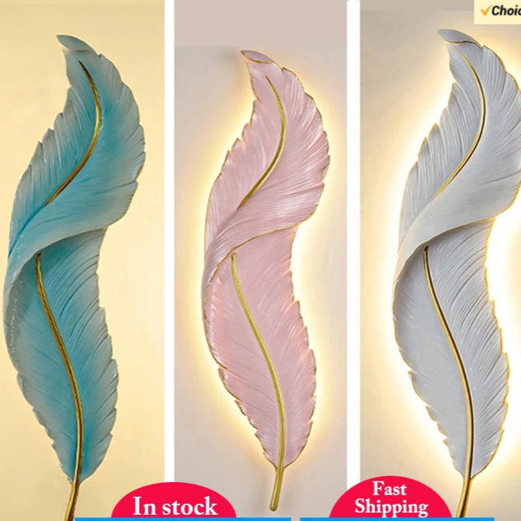 Modern LED Feather Wall Lamps