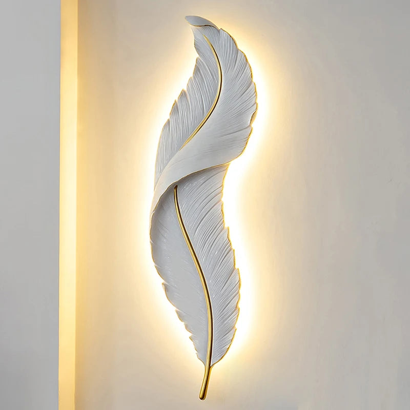 Modern LED Feather Wall Lamps