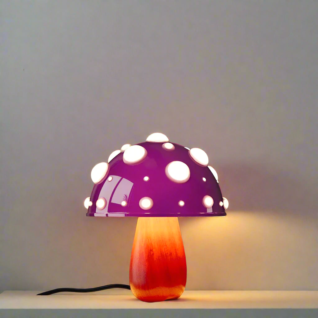 Fly Amanita Mushroom Lamp Grainy Base