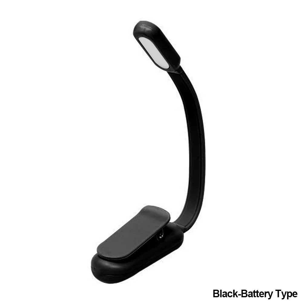 Battery-Powered Clip-On Study Reading Lamp Mini Book Night Light