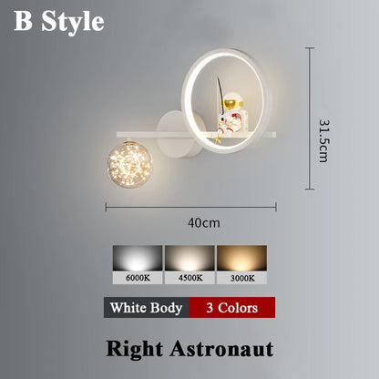 Space Sconce Star Projector Metal Wall Lamp