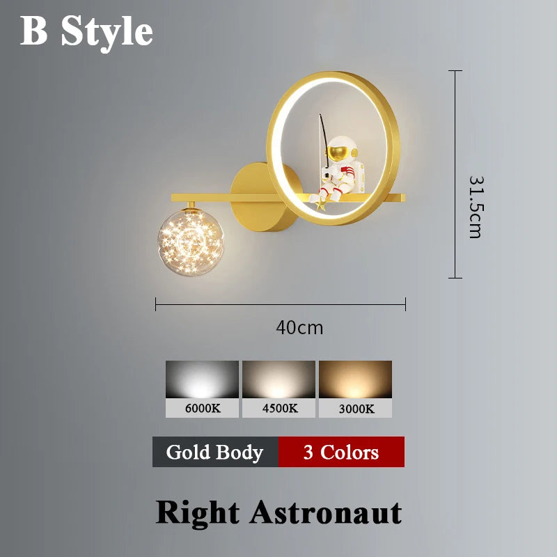 Space Sconce Star Projector Metal Wall Lamp