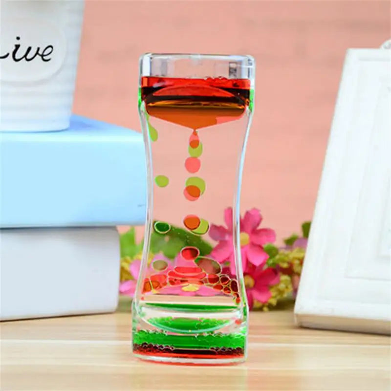 Liquid Motion Timer Bubbler Best Sensory Toy for Relaxation, Liquid Motion Timer Toy Floating Color Mini Lava Lamp Timer