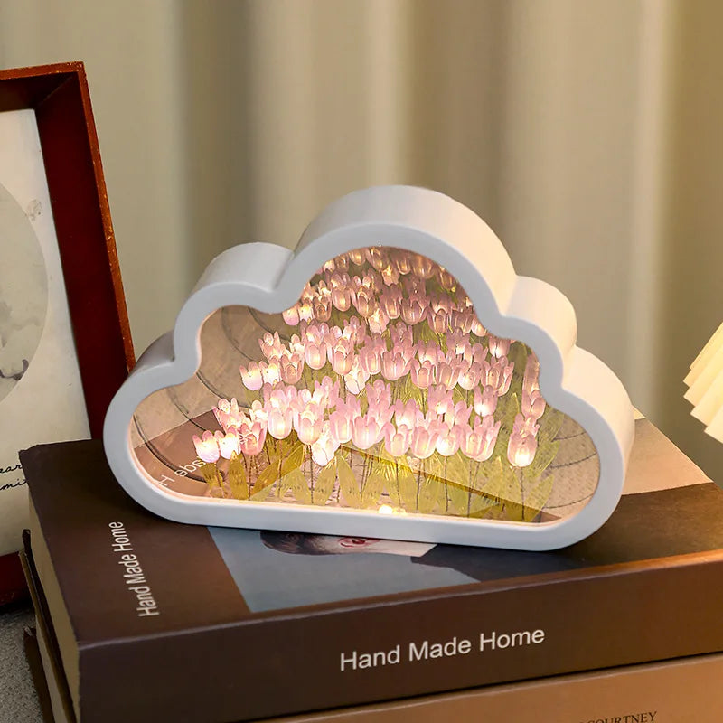 Handmade Tulip Flower Clouds Atmosphere Lamp