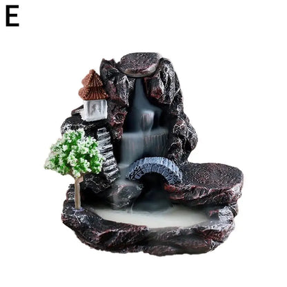 Creative Home Decorations Windproof Backflow Incense Burner Desktop Ornaments Indoor Incense Fountain&Candlestick