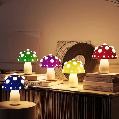 Fly Amanita Mushroom Lamp White Base