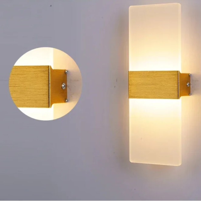 Gold Rectangle Wall Light