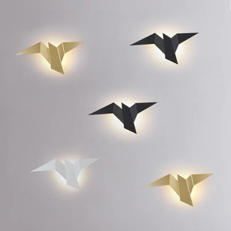 New Nordic LED bird wall lamps Bedroom Decor Wall Lights Indoor Modern Lighting For Home Stairs Bedroom Bedside Light fixtures