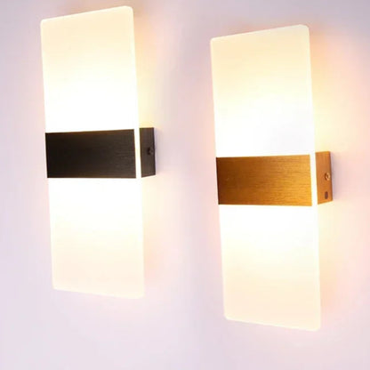 Gold Rectangle Wall Light