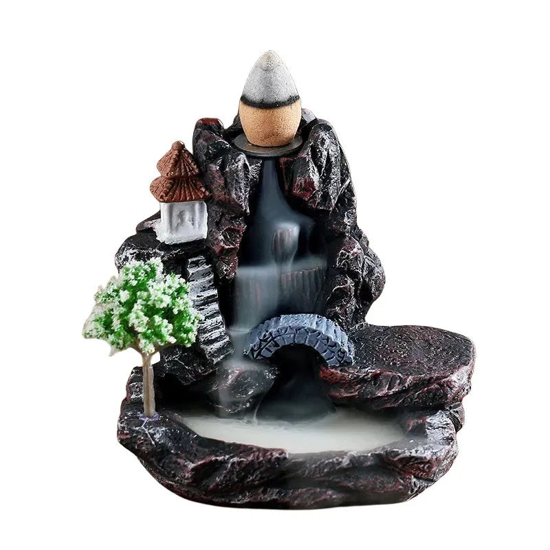 Janpanese Mountains BackflowWaterfall Incense Burner Aromatherapy Ornament