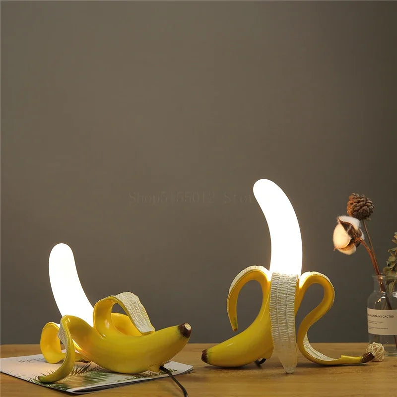 Modern Italy Banaan Night Lights Nordic Living Room Glass Lampshade Bedroom Bedside Lamp Holiday Gifts Lighting Fittings