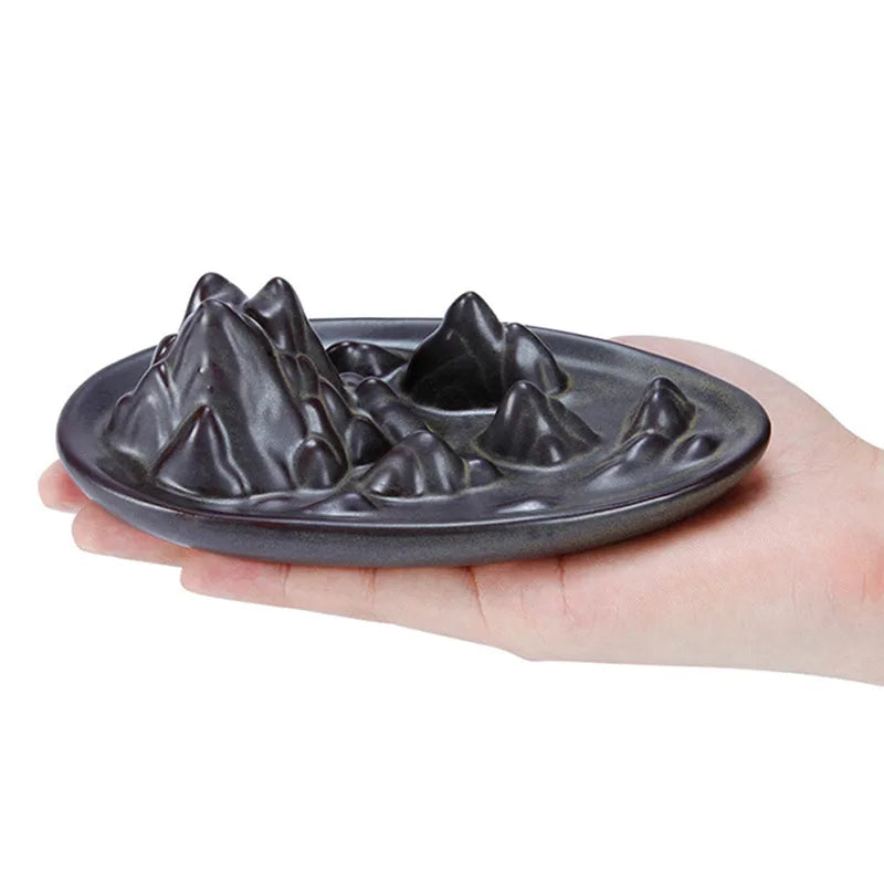 Fountain Buddha part Waterfall Creative Holder Mini Backflow Teahouse Burner Cones Censer Ceramic Home Decor Office Incense