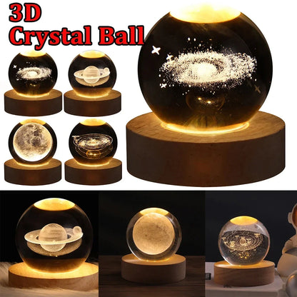 Colorful Saturn Solar System 3D Moon Table Lamp