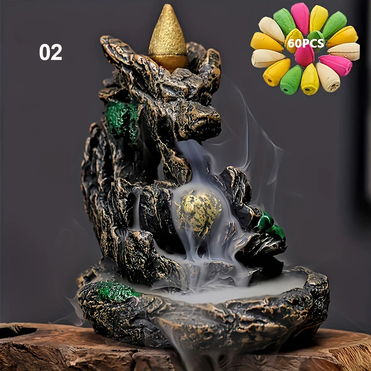 Mountains River Waterfall Reflux Incense Burner Fountain