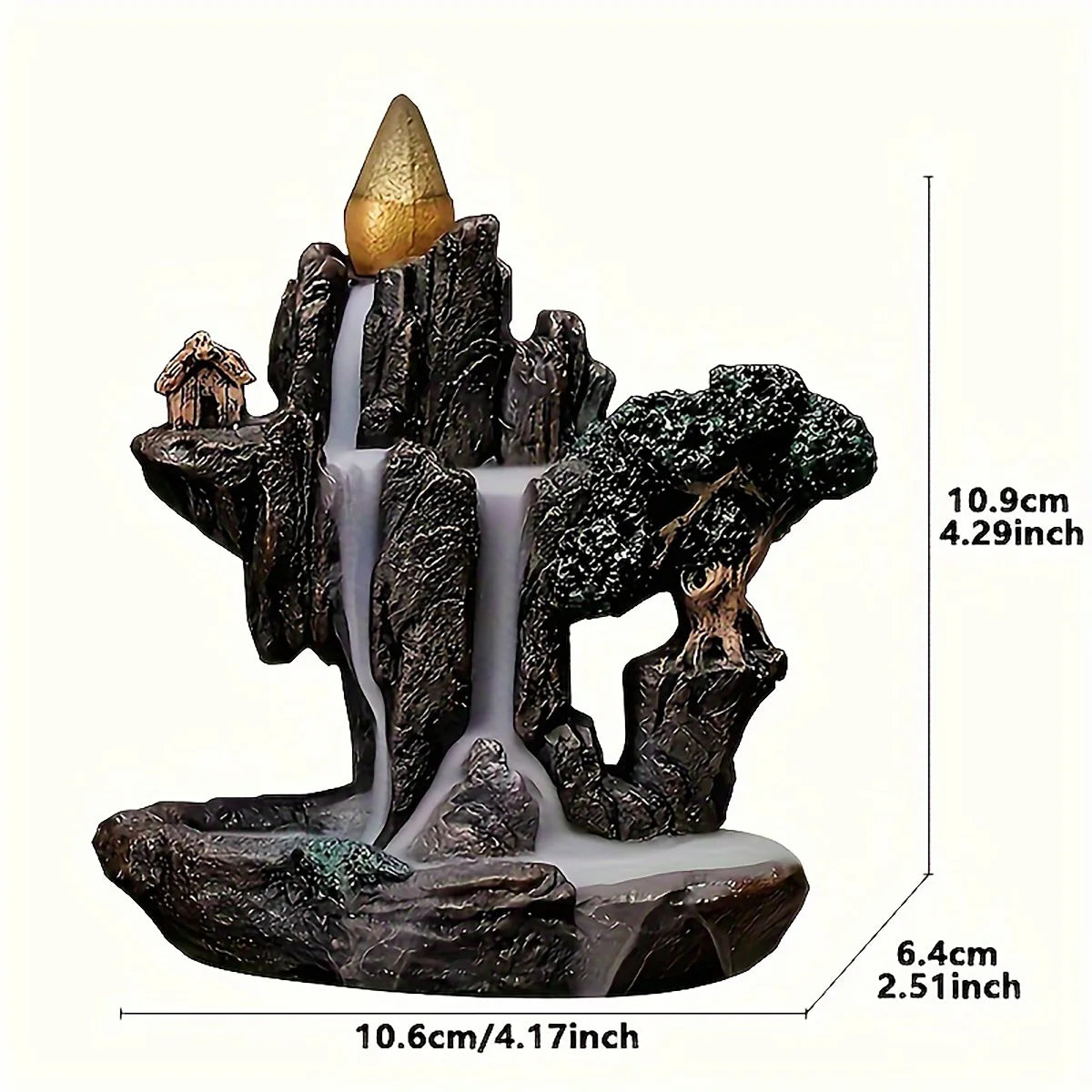 Mountains River Waterfall Reflux Incense Burner Fountain