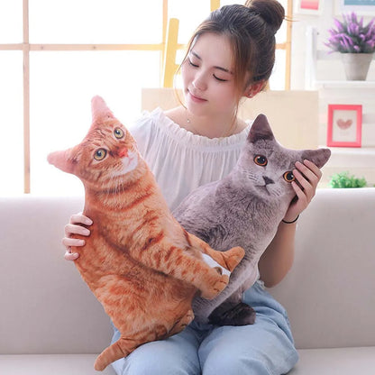 3D Cat Figures Pillows Soft Simulation Cat Shape Cushion Sofa Decoration Throw Pillows Cartoon Plush Toys Friend Kids Gifts