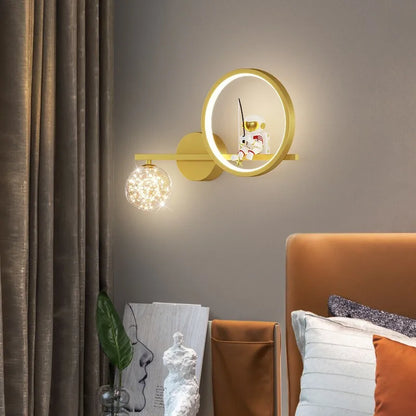 Space Sconce Star Projector Metal Wall Lamp