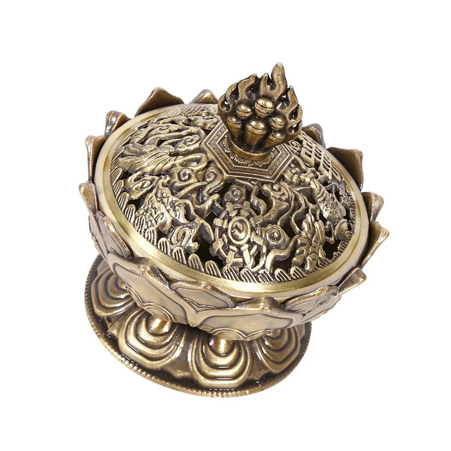 Chinese Zinc Alloy Backflow Incense Holder