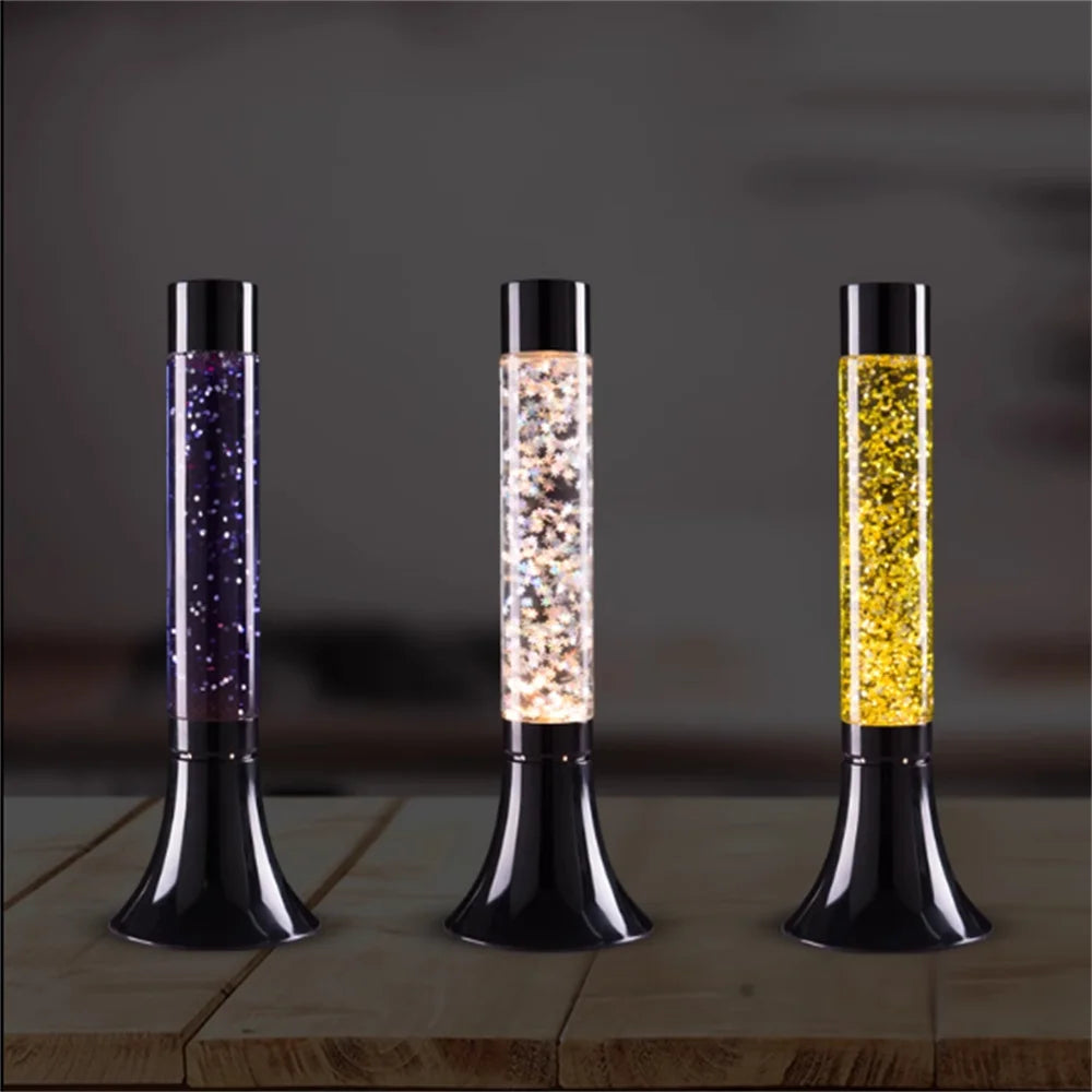 Glitter Lava Lamp, Flash Flow In Liquid Relaxation Night Light, Home Decoration Light, Christmas Gift For Adults And Kids