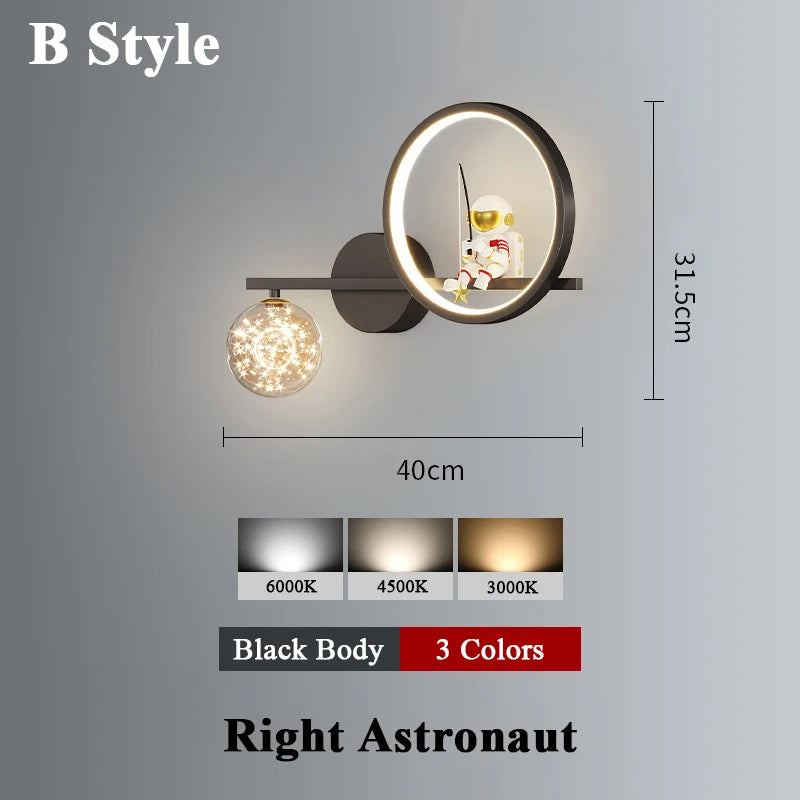 Space Sconce Star Projector Metal Wall Lamp