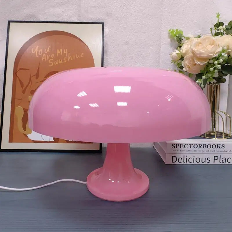 Solid Color Mushroom Table Lamp