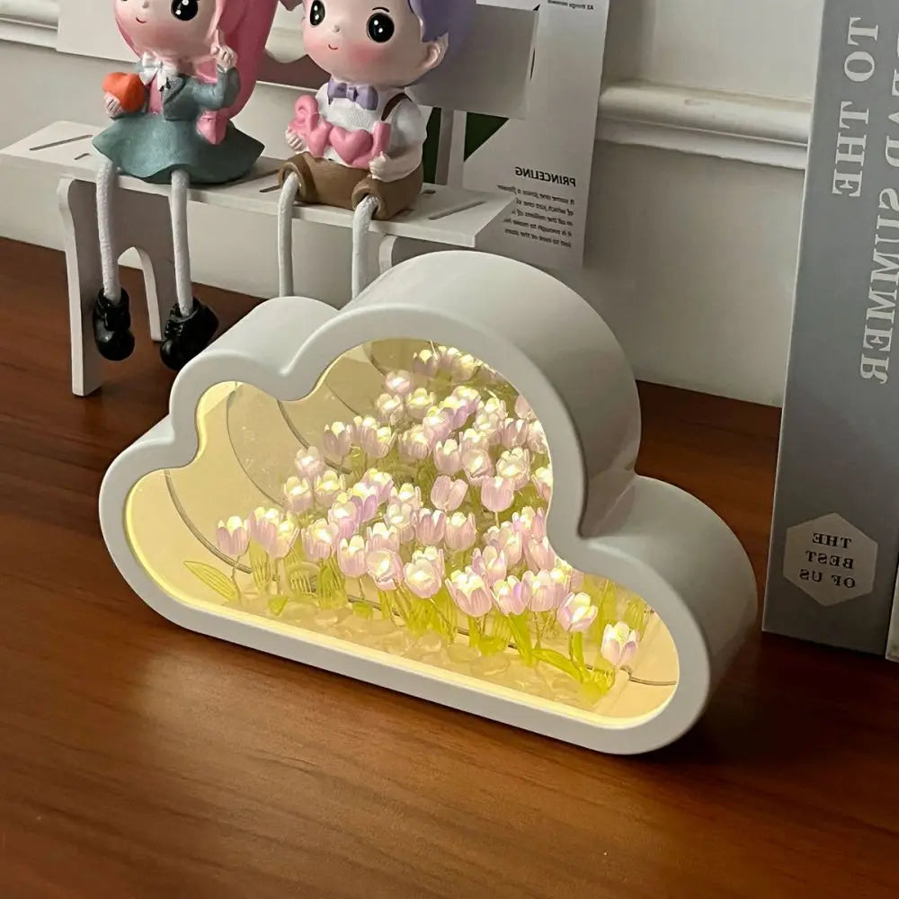 Handmade Tulip Flower Clouds Atmosphere Lamp