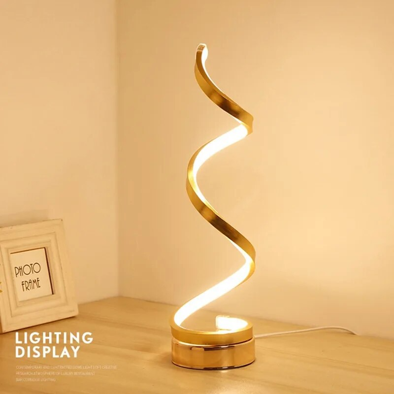 Modern Spiral Led Table Lamp