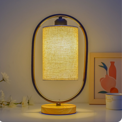 Vintage LED Wooden Table Lamp