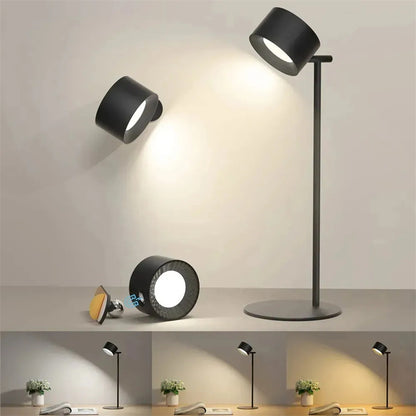 360 Rotation 2-in-1 Double Heads Battery-Powered Table Lamp