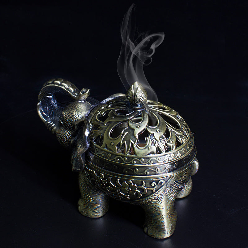 Elephant Alloy Incense Holder Home Decoration Incense Burner