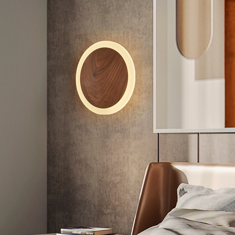 Modern Walnut Wall Lamp