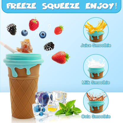 500ml Large Slushy Cup for Quick-Frozen Smoothies and Ice Cream