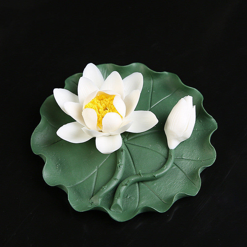 Lotus Flower Incense Holder Ceramic Ornaments Large