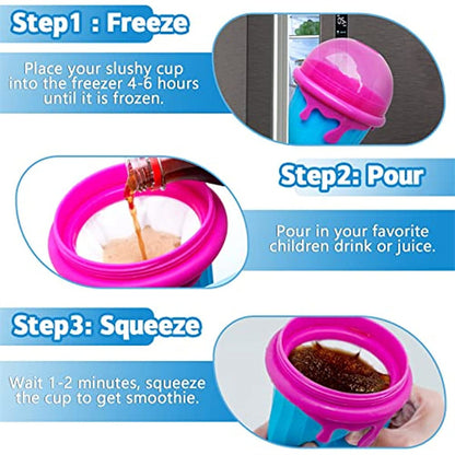 500ml Large Slushy Cup for Quick-Frozen Smoothies and Ice Cream